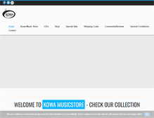 Tablet Screenshot of kowamusicstore.com